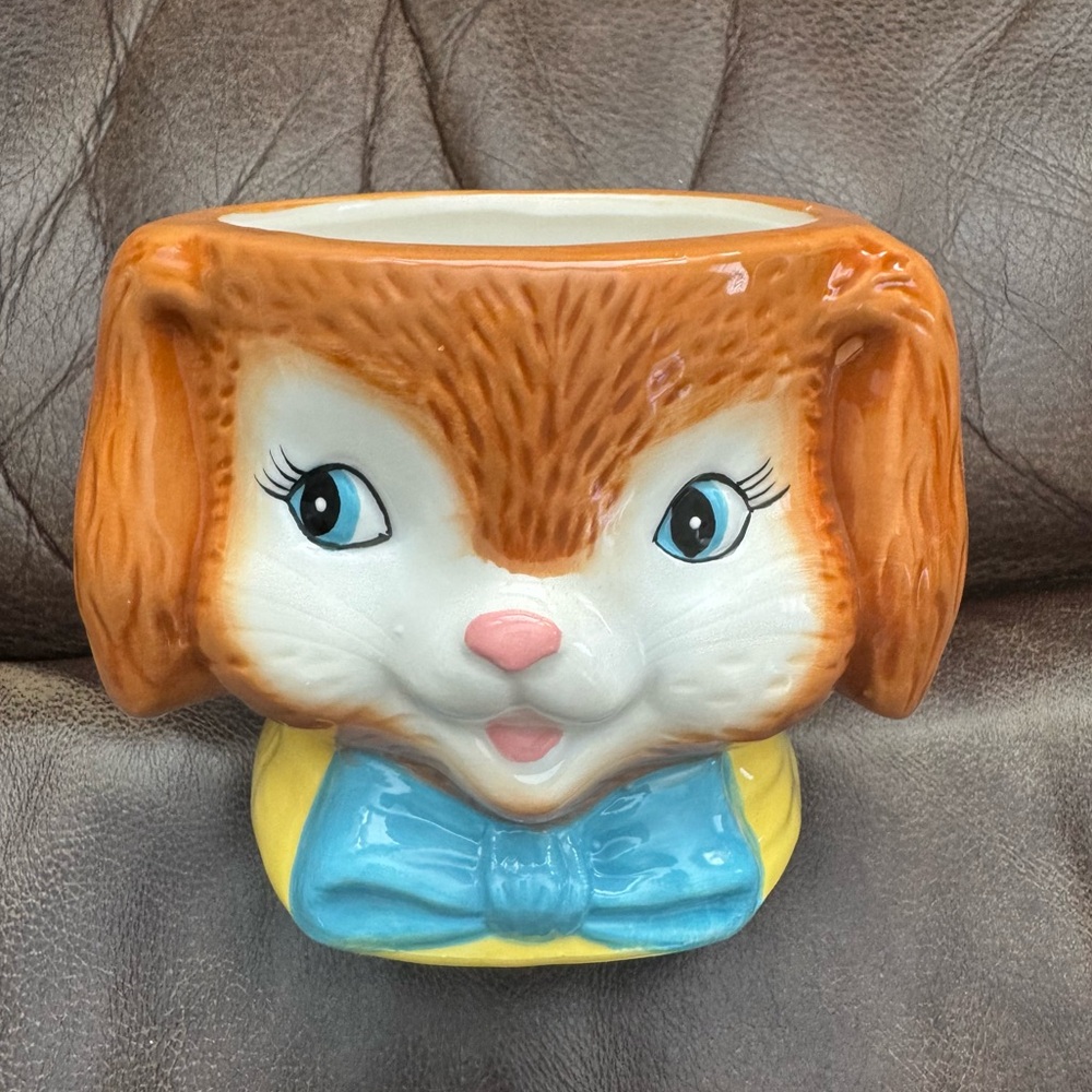 Vintage Style Easter Bunny Figural Bowl